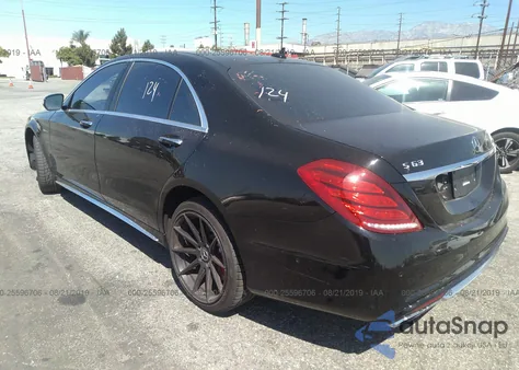 2016 Mercedes-Benz S 63 Amg z USA, uszkodzony, nr VIN WDDUG7JB2GA218344